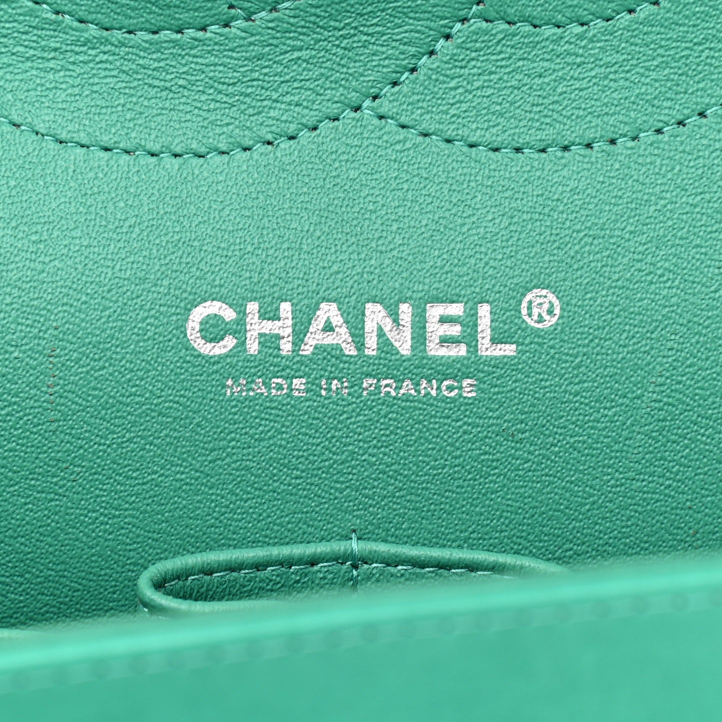 Lambskin Quilted Jumbo Double Flap Green