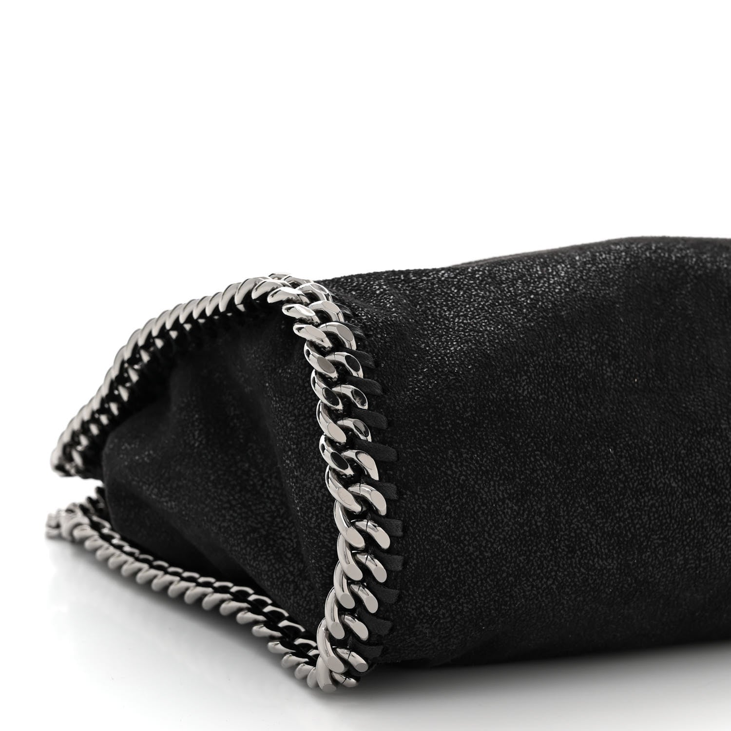 Stella McCartney Shaggy Deer Mini Falabella Fold Over Tote Black 9 of 10