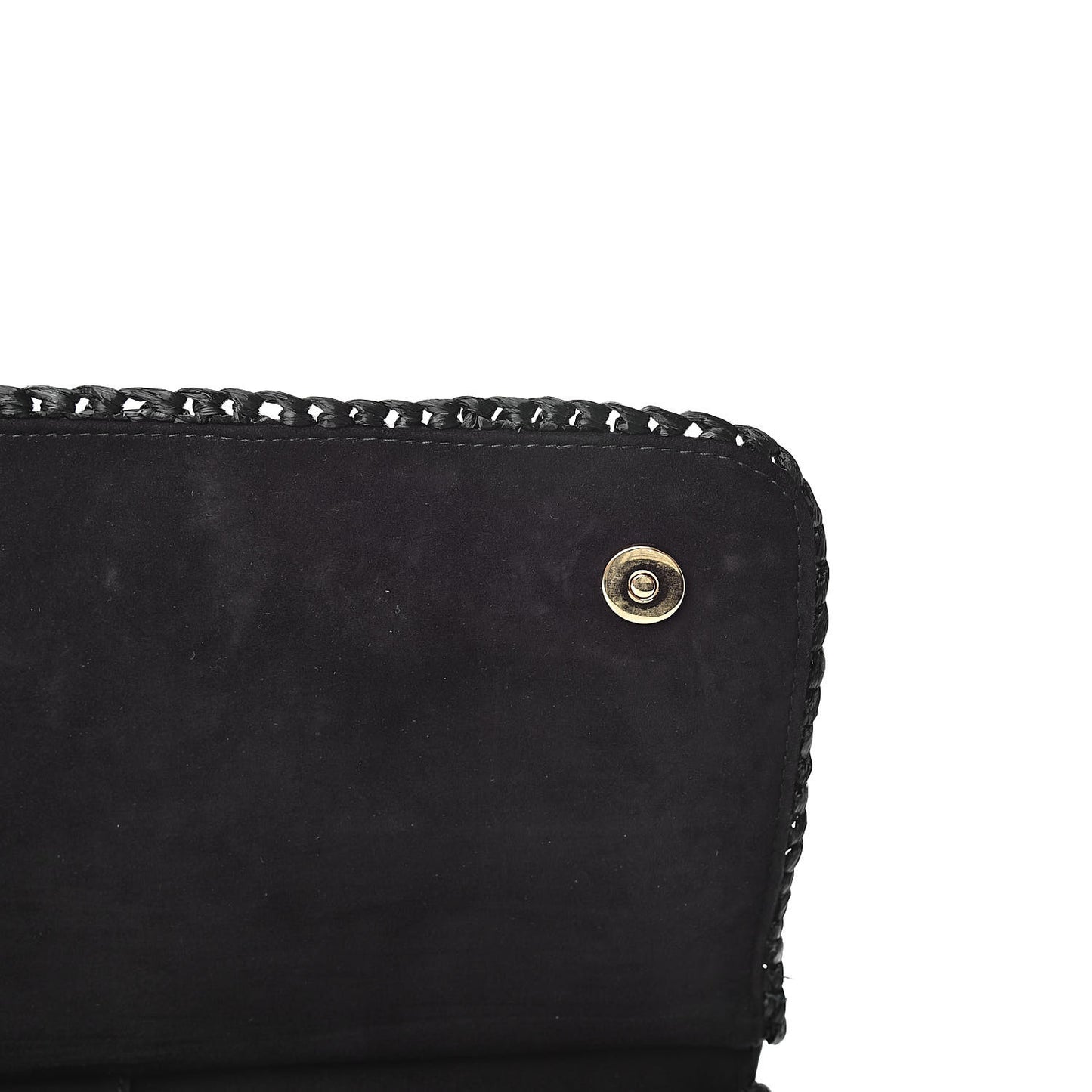 Calfskin Straw Crocheted Large Embroidered Laser Cut Miss Sicily Satchel Black