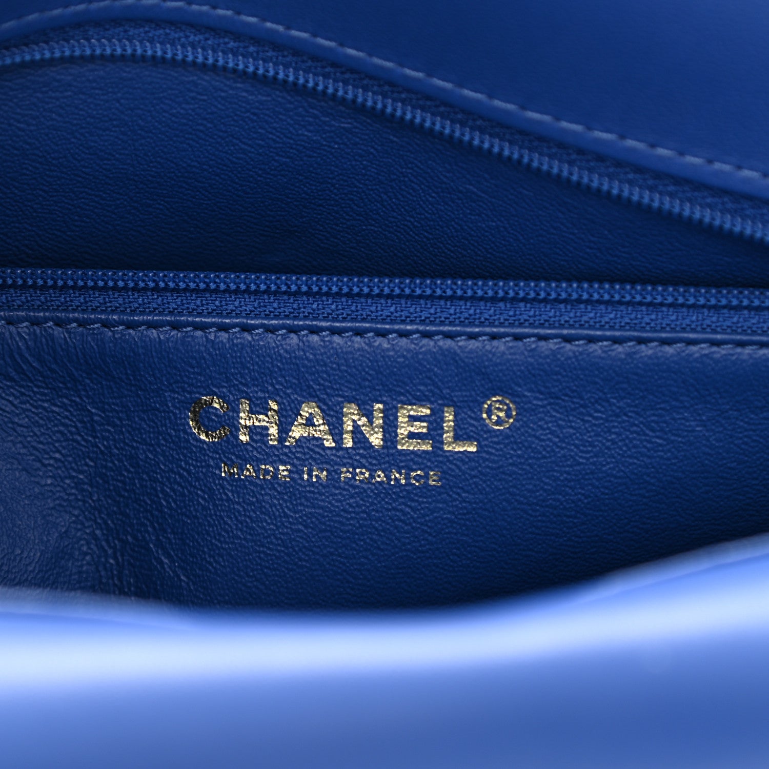 Chanel Metallic Calfskin Quilted Large CC Chic Flap Blue 7 of 9