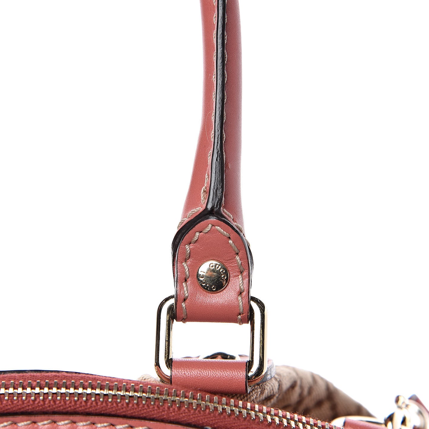 Diamante Medium Sukey Boston Interlocking G Charm Bag Pink