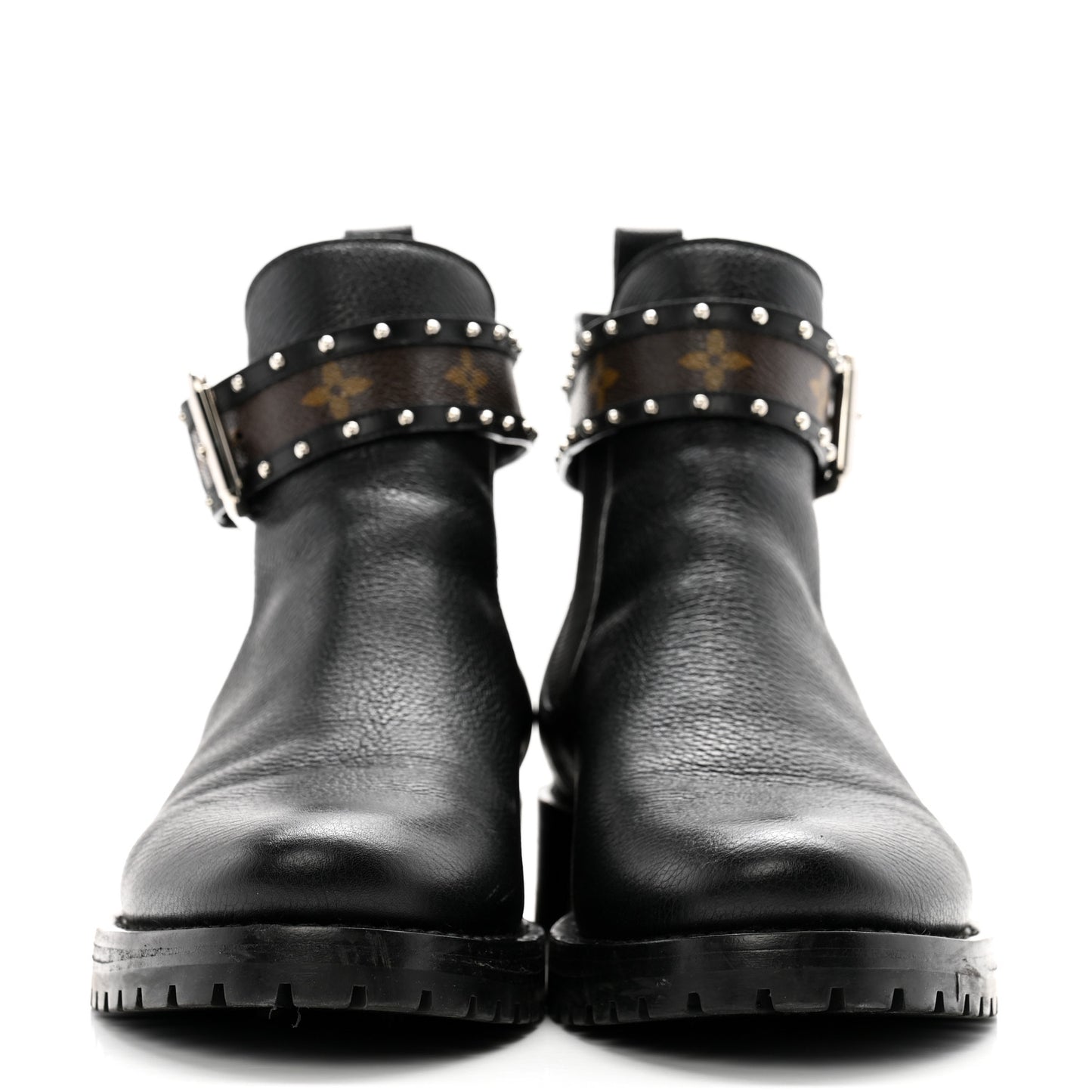 Grained Calfskin Monogram Discovery Flat Ankle Boots 40