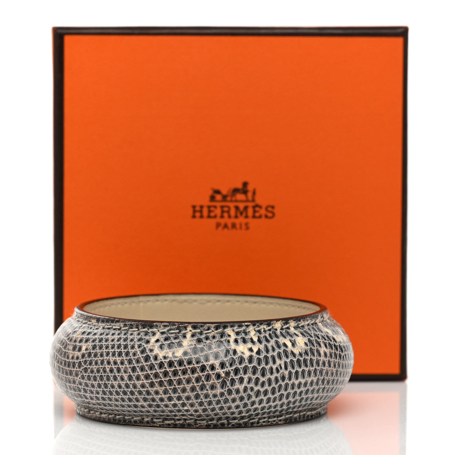 Hermes Lizard Extra Large Astral Bracelet M Ombre White 6 of 6