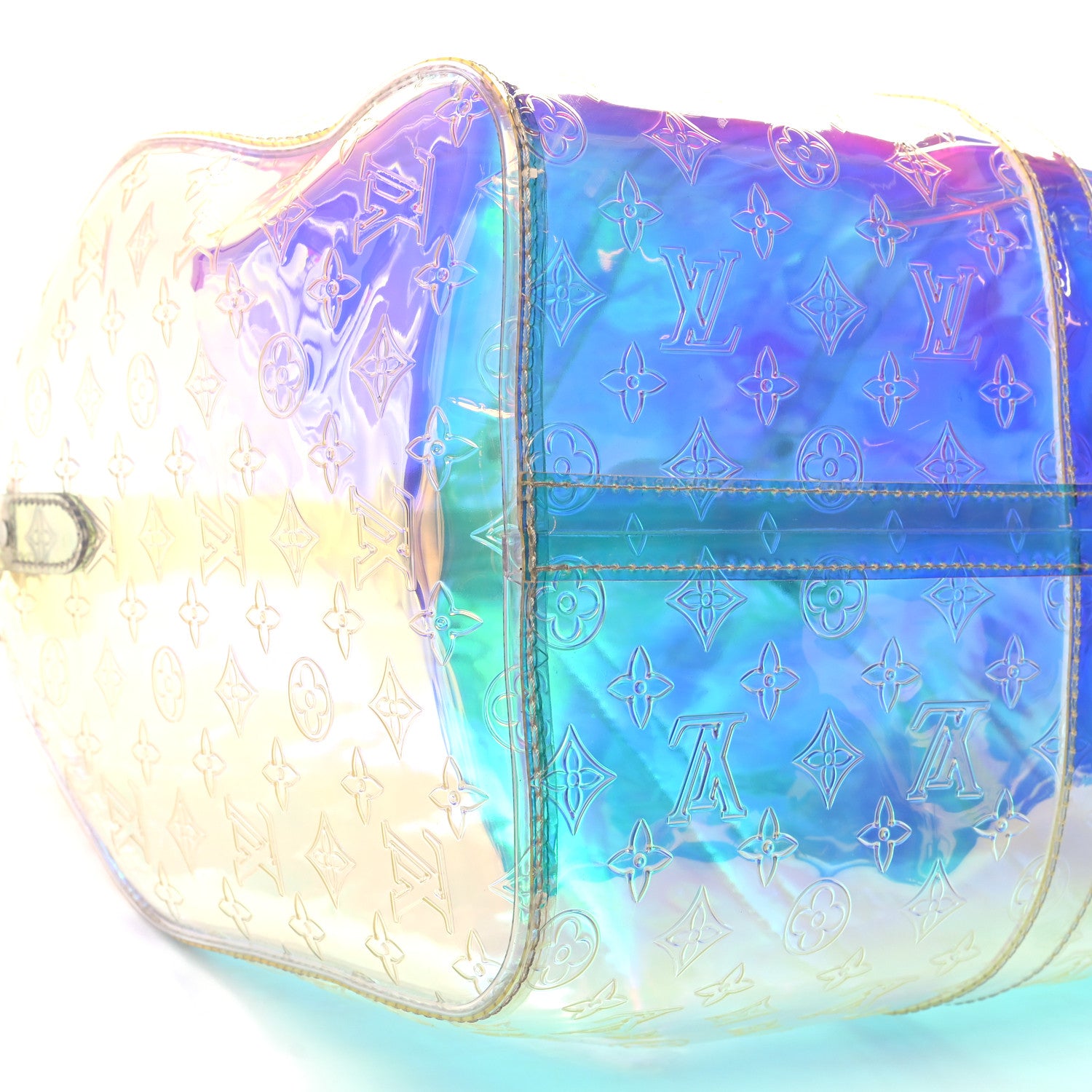 Louis Vuitton PVC Monogram Keepall Bandouliere 50 Iridescent Prism 8 of 9