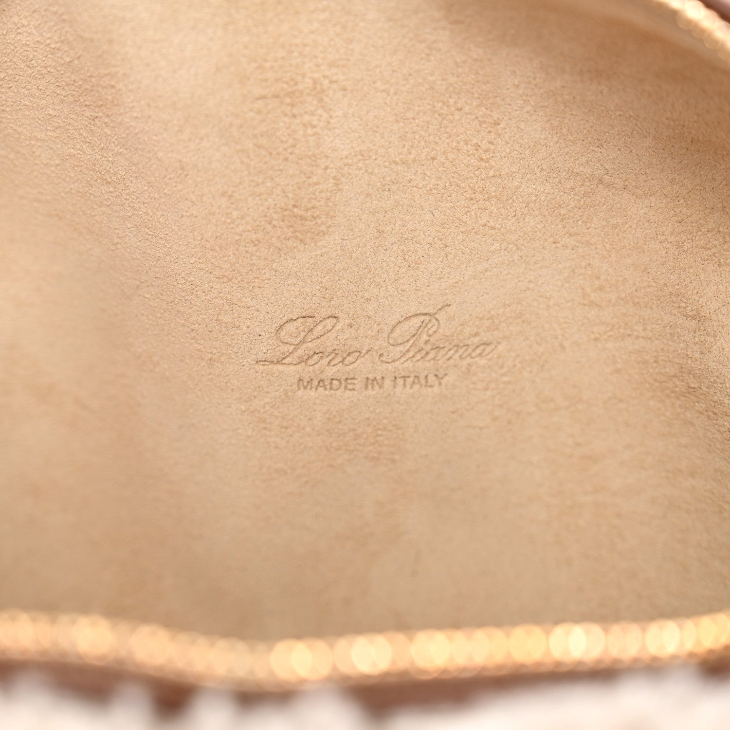 Loro Piana CashFur Calfskin L19 Extra Pocket Pouch Ancient Paper