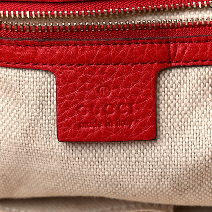 Gucci Pebbled Calfskin Large Soho Shoulder Bag Red 6 of 18