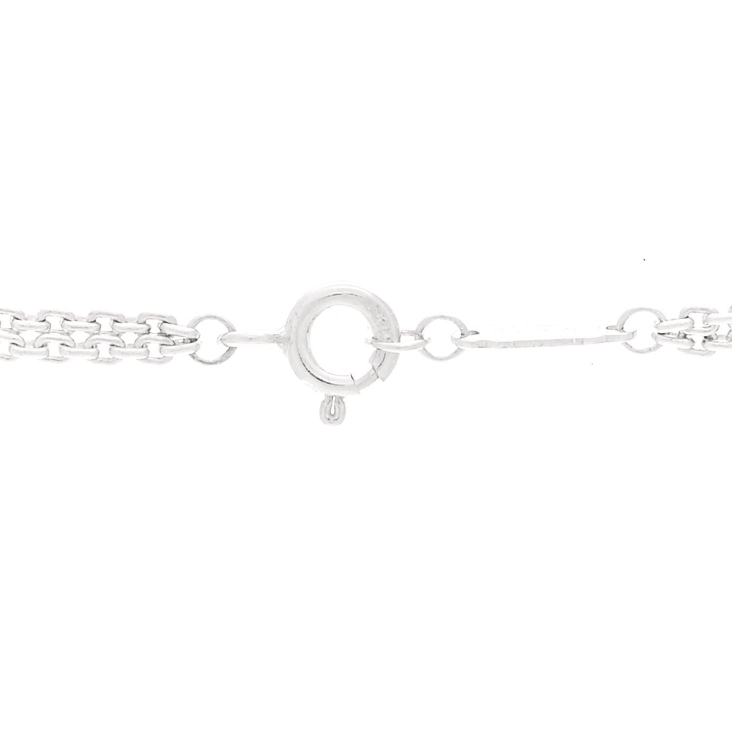 Sterling Silver Double HardWear Link Pendant Necklace