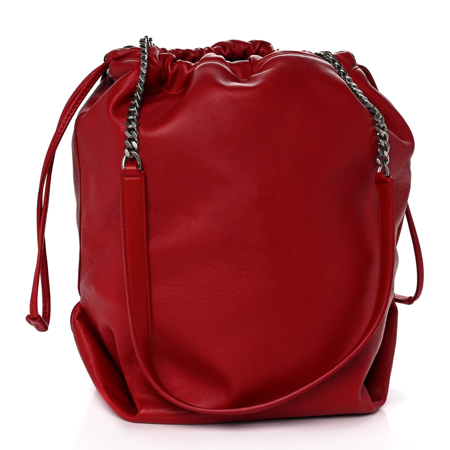 Lambskin Teddy Drawstring Bag Eros Red
