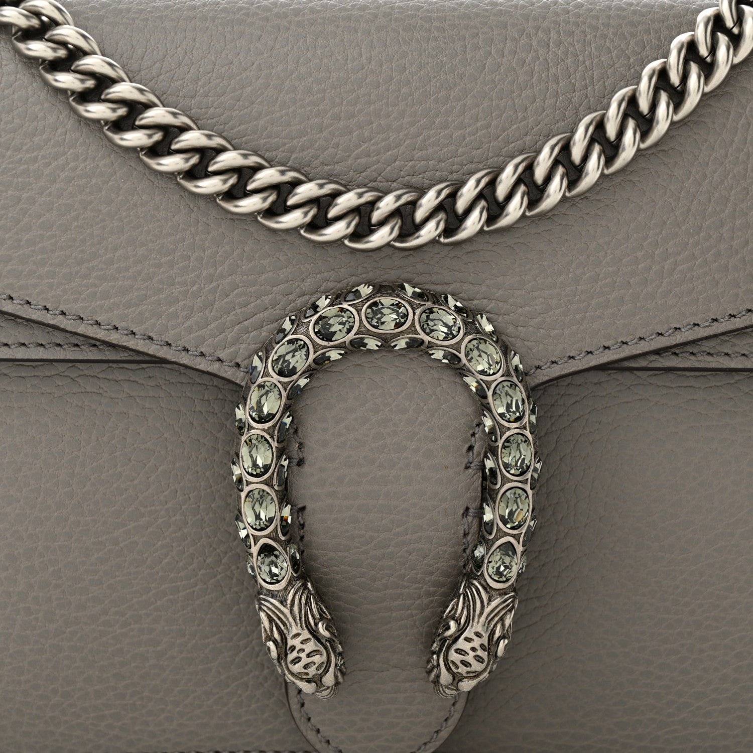 Gucci Pebbled Calfskin Small Dionysus Shoulder Bag Dusty Grey 8 of 11