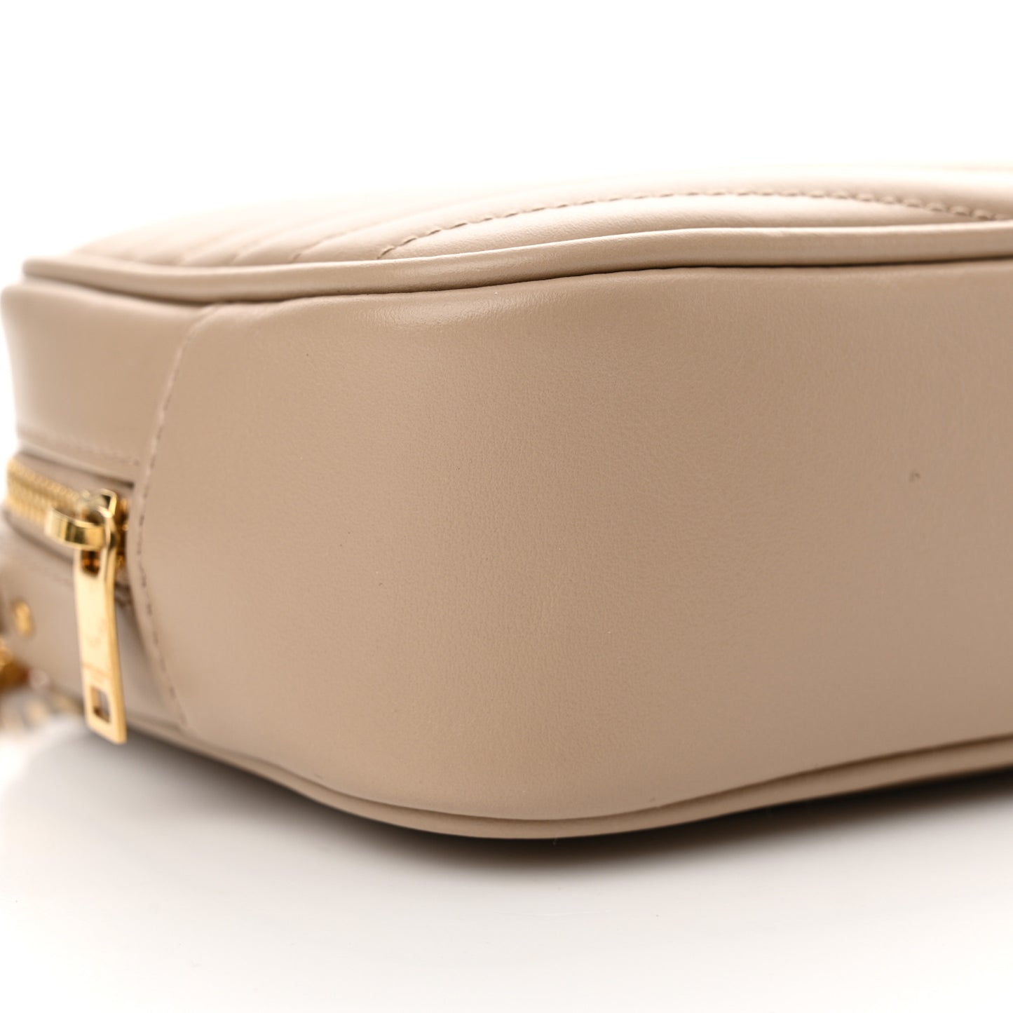 Calfskin Matelasse Monogram Mini Lou Camera Bag Dark Beige