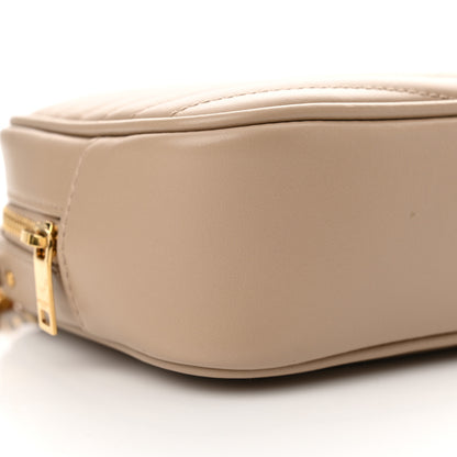 Saint Laurent Calfskin Matelasse Monogram Mini Lou Camera Bag Dark Beige 9 of 11
