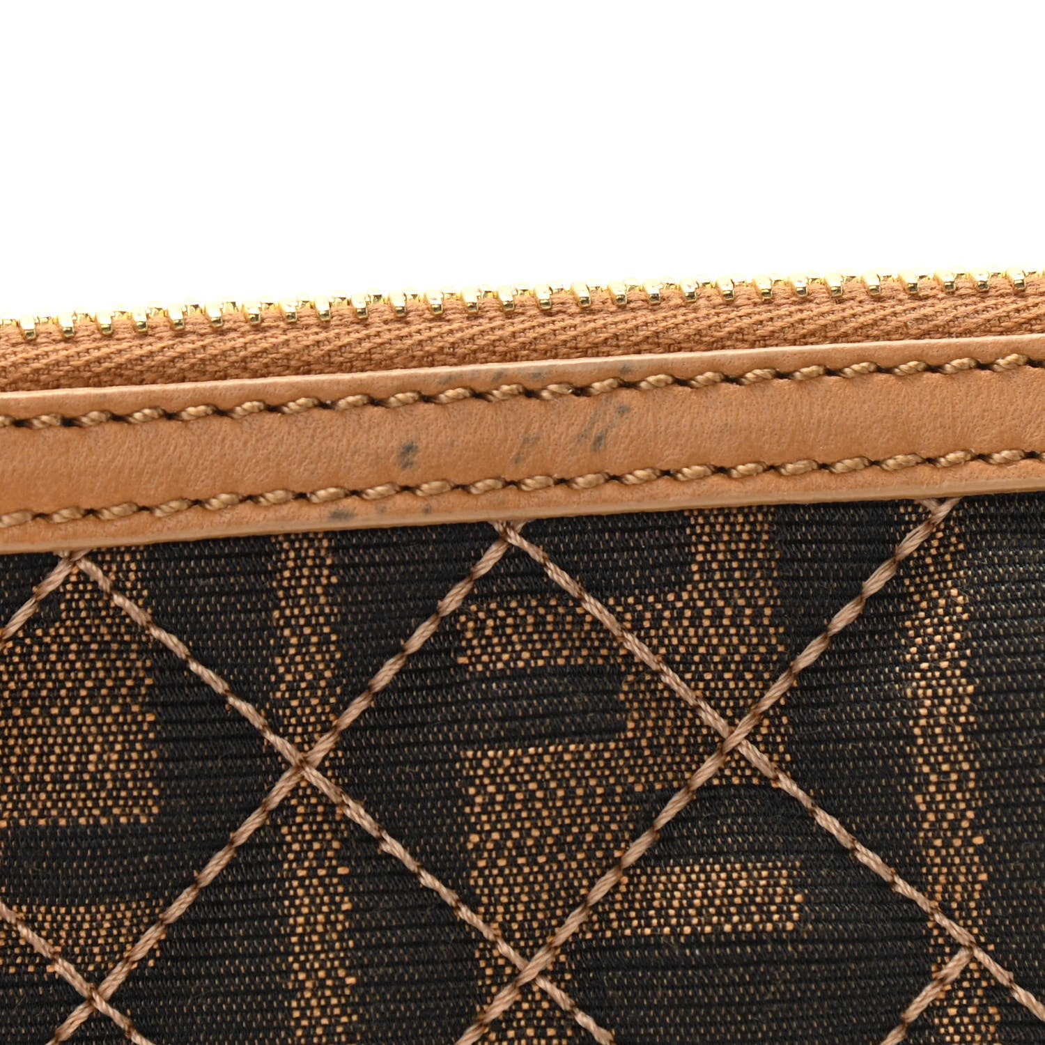 Fendi Zucca Quilted Pochette Tobacco 10 of 10