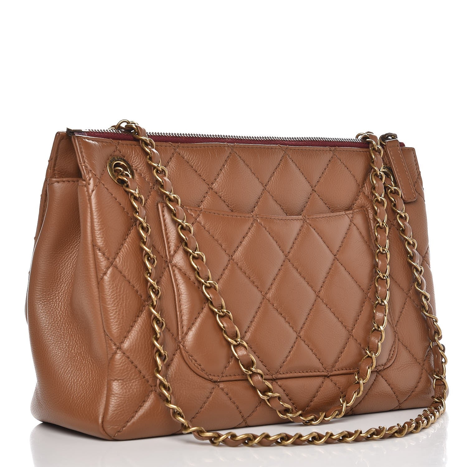 Chanel Calfskin Large Blizzard Zip Top Flap Bag Light Brown 3 of 11