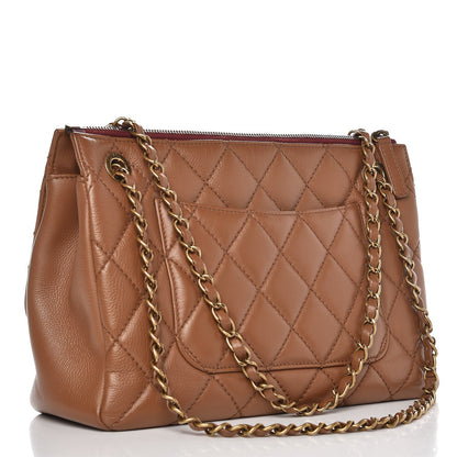 Chanel Calfskin Large Blizzard Zip Top Flap Bag Light Brown 3 of 11