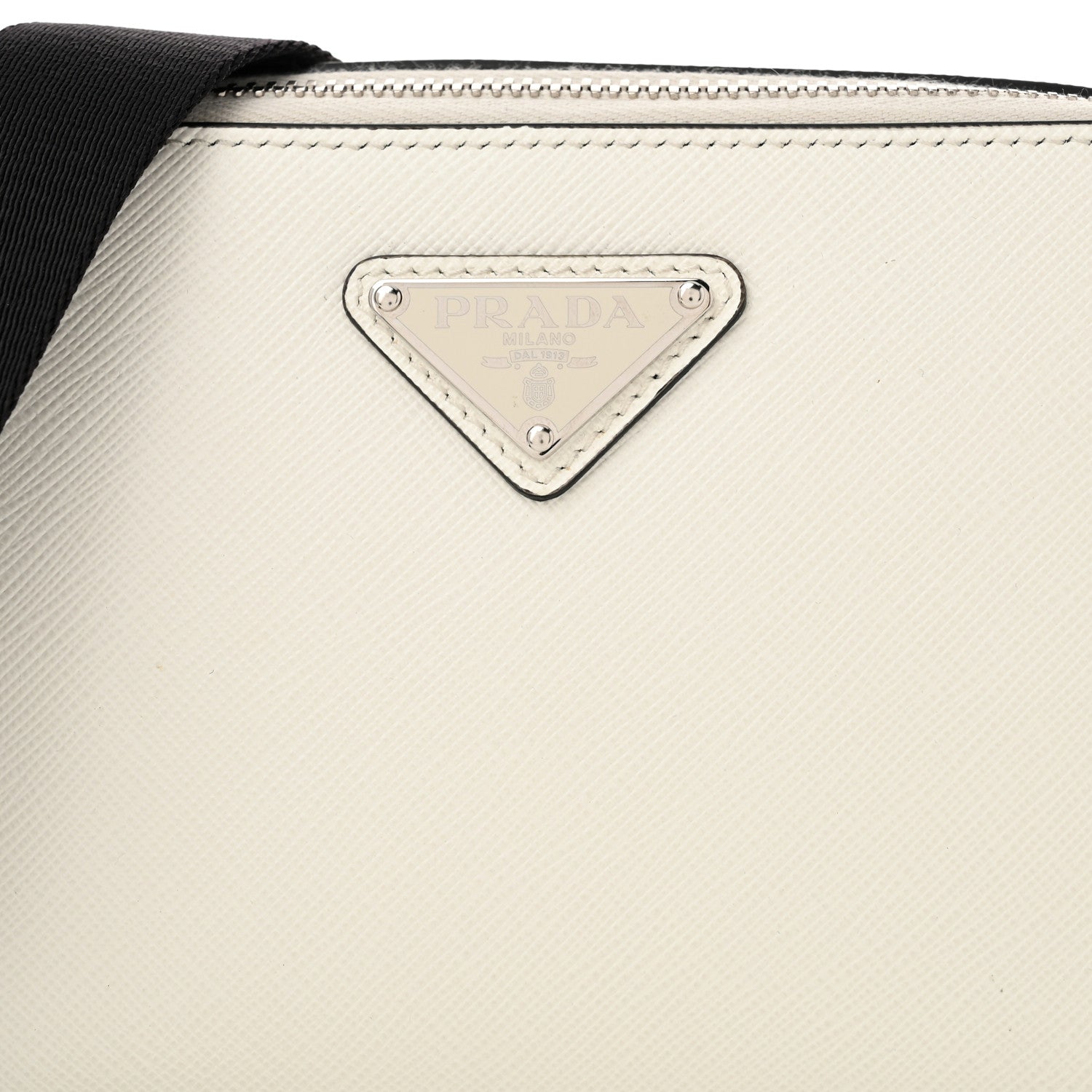 Prada Saffiano Travel Small Brique Crossbody Bag White 7 of 9