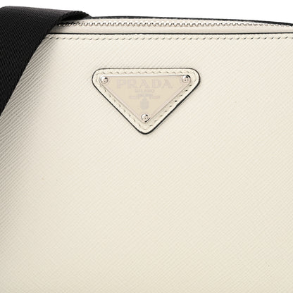 Prada Saffiano Travel Small Brique Crossbody Bag White 7 of 9