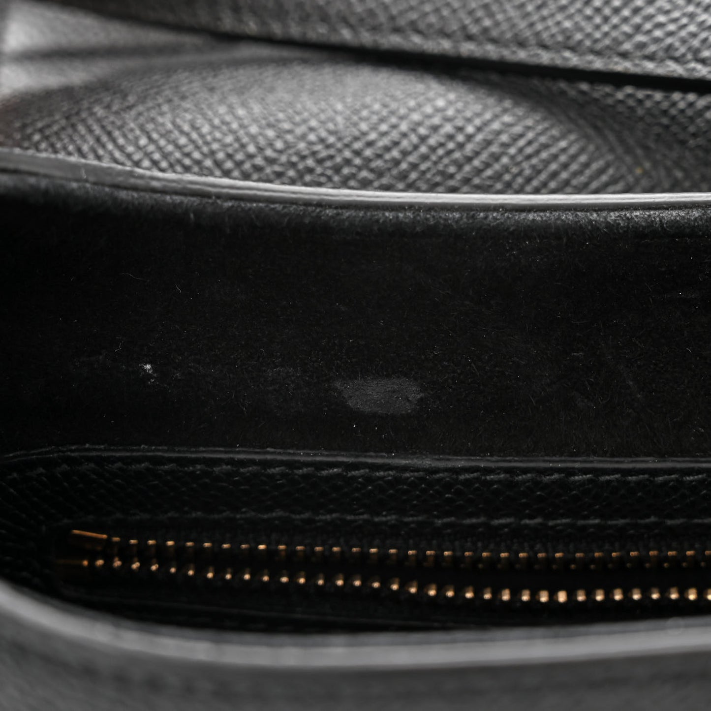 Grained Calfskin Saddle Bag With Strap Black