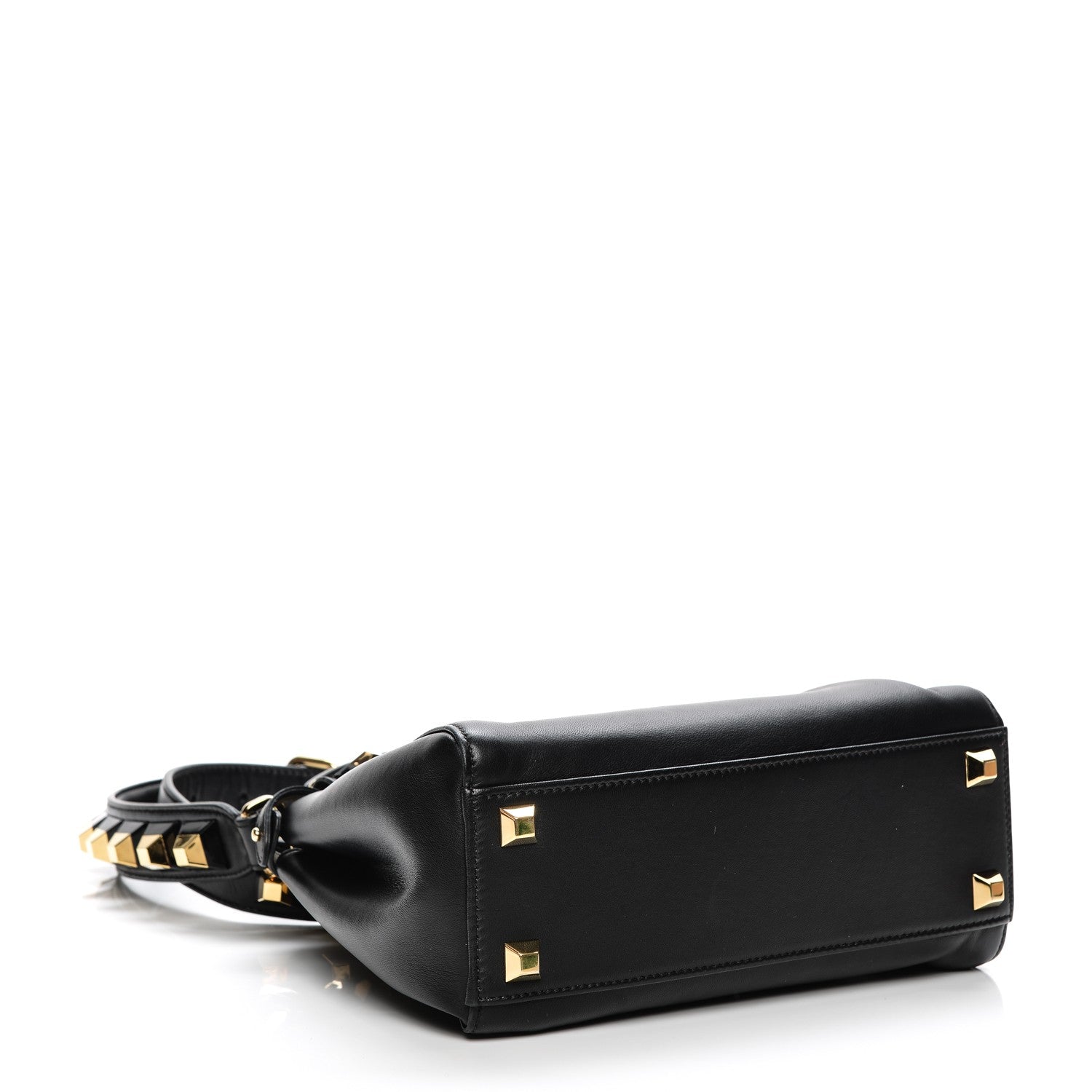 Fendi Nappa Studded Mini Peekaboo Iconic Satchel Black 4 of 8