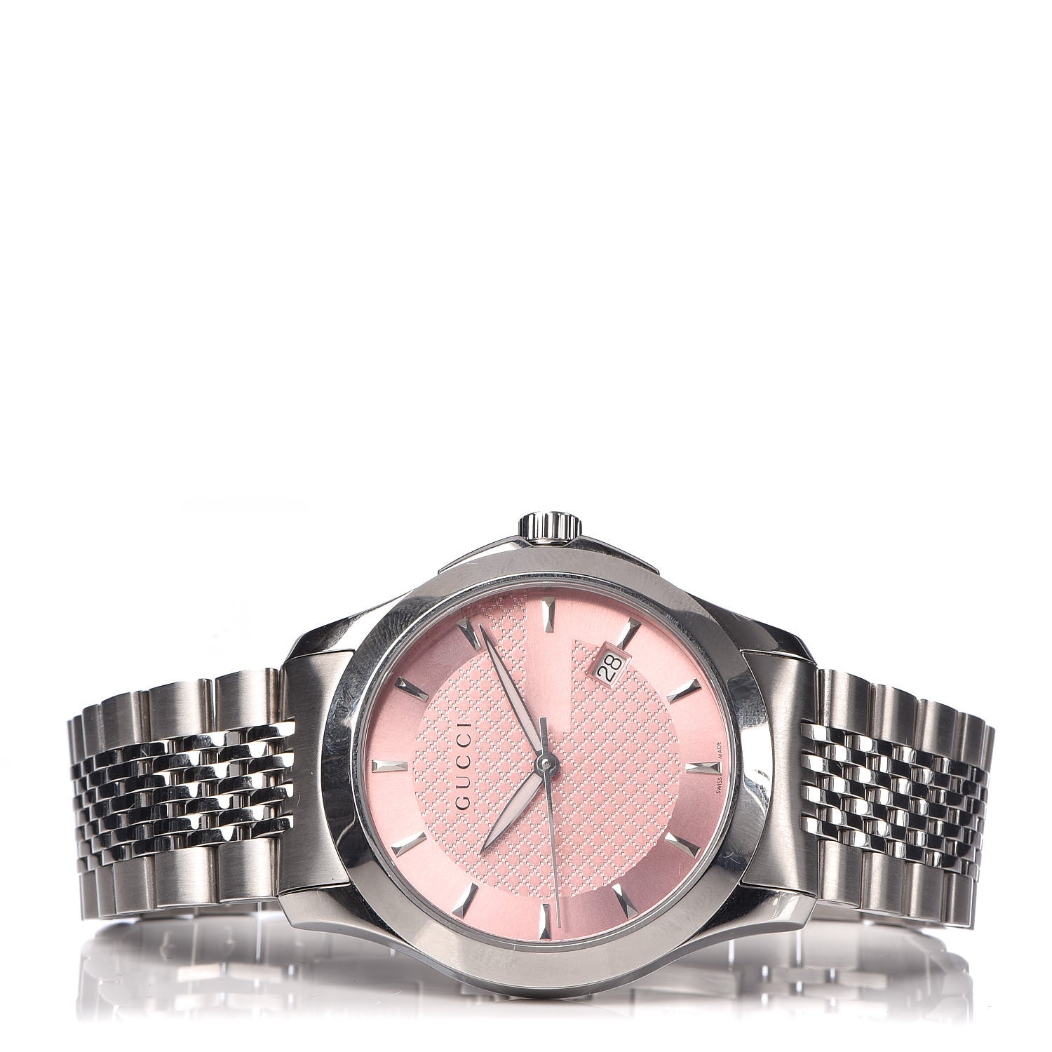 Gucci Stainless Steel 38mm G-Timeless Quartz Watch Pink 3 of 7