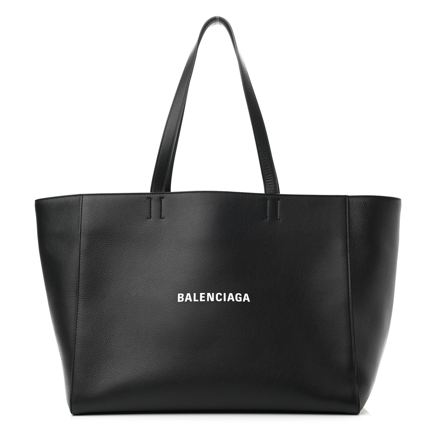 Smooth Calfskin Everyday East West Tote Bag Grey Black White