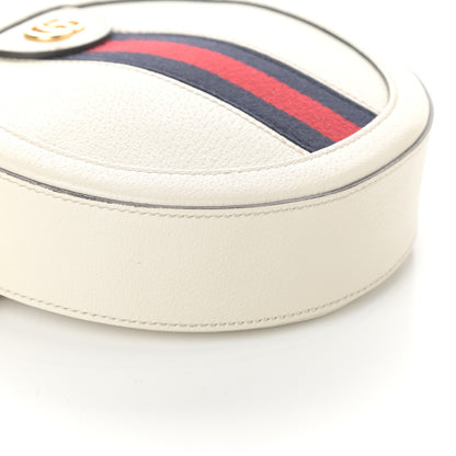 Gucci Textured Calfskin Web Mini Ophidia Round Shoulder Bag Mystic White 9 of 9