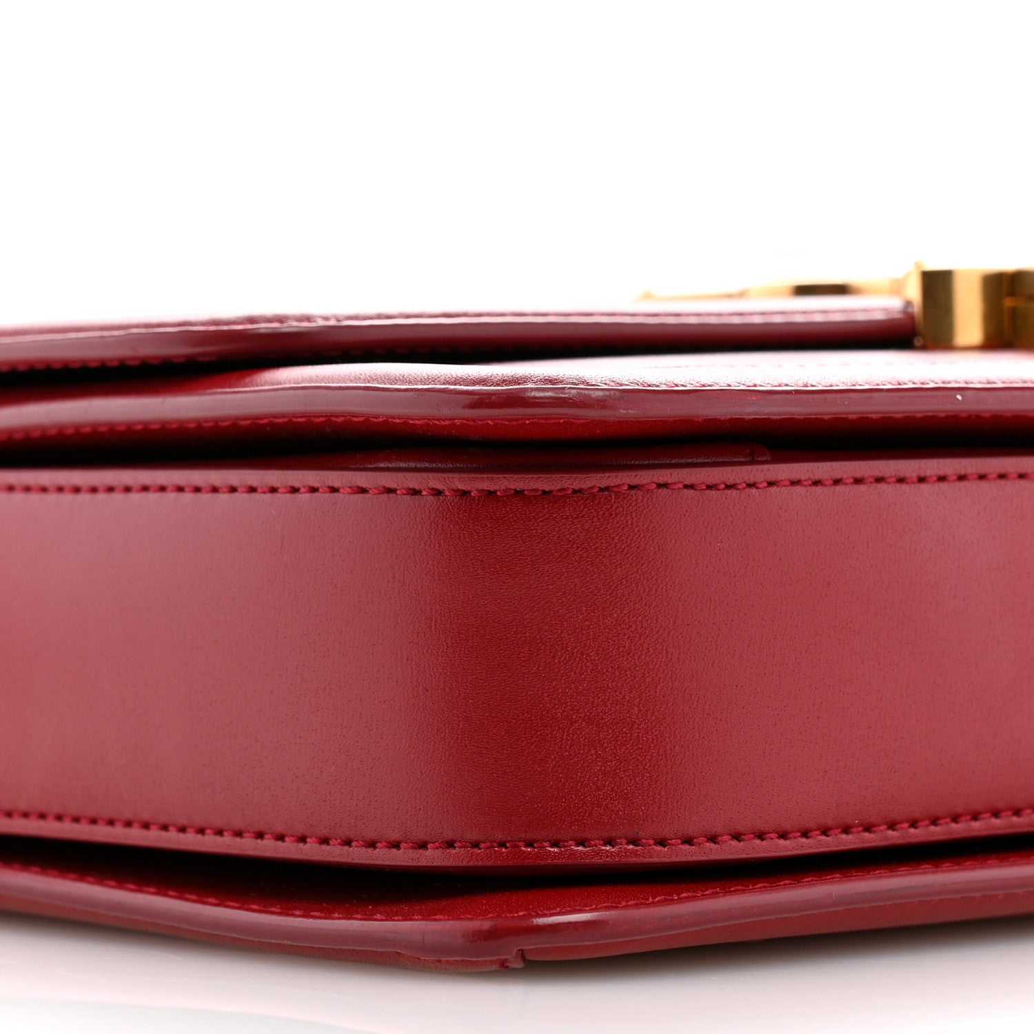 Saint Laurent Box Calfskin Monogram Medium Solferino Satchel Rouge Opyum 8 of 11