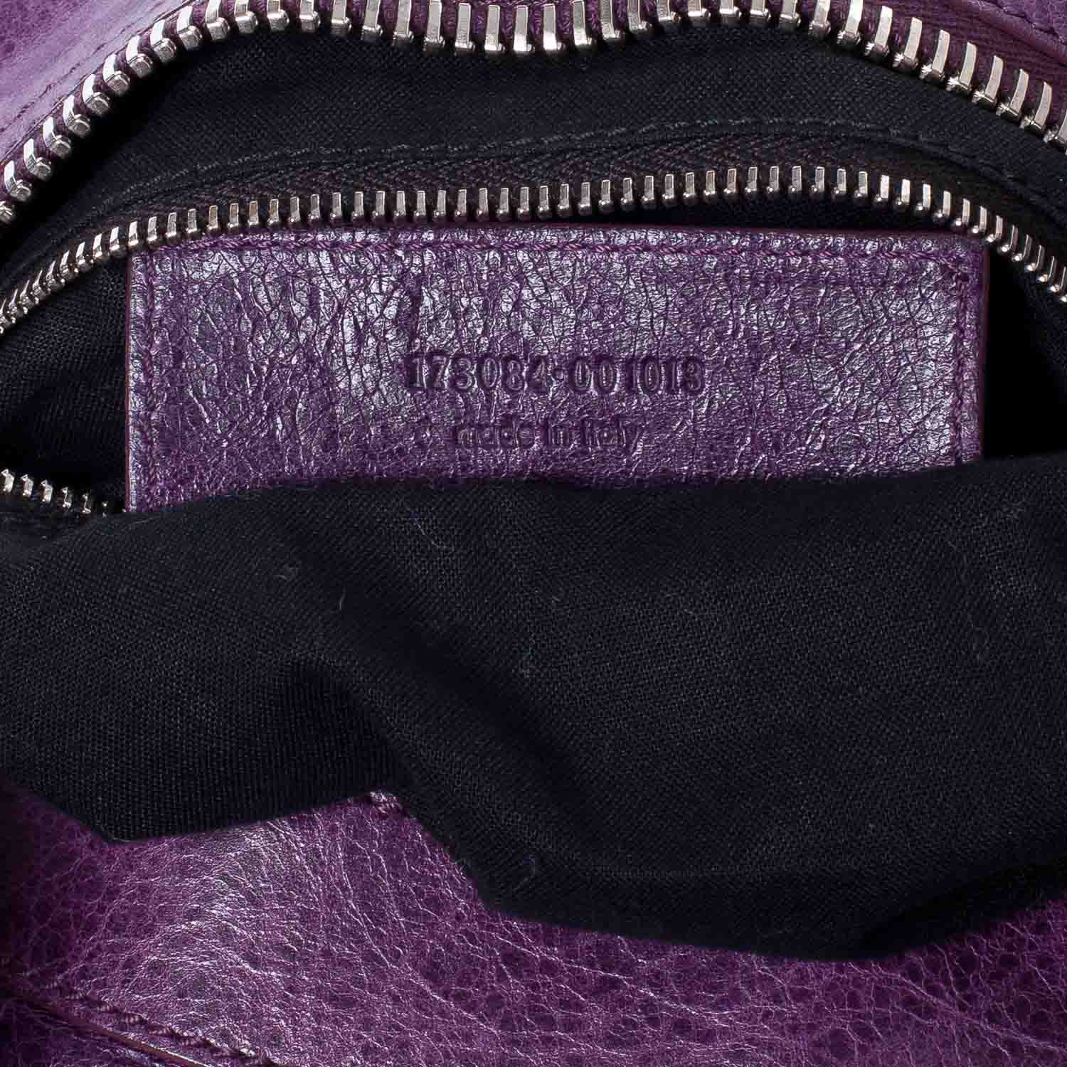 Balenciaga Agneau Giant 21 Silver Hardware City Raisin Purple 8 of 10
