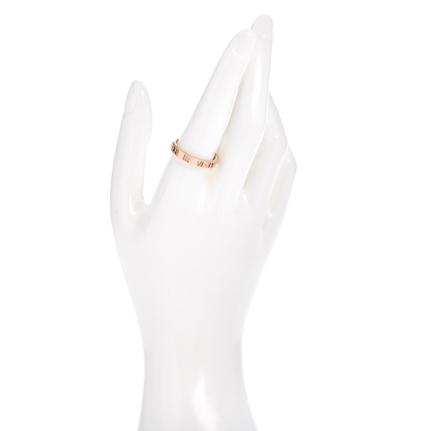 Tiffany 18K Rose Gold Diamond Atlas Pierced Ring 60 9.25 2 of 4