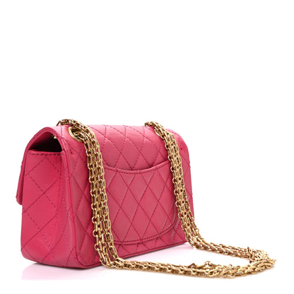 Chanel Aged Calfskin Quilted 2.55 Reissue Mini Flap Fuchsia 3 of 10