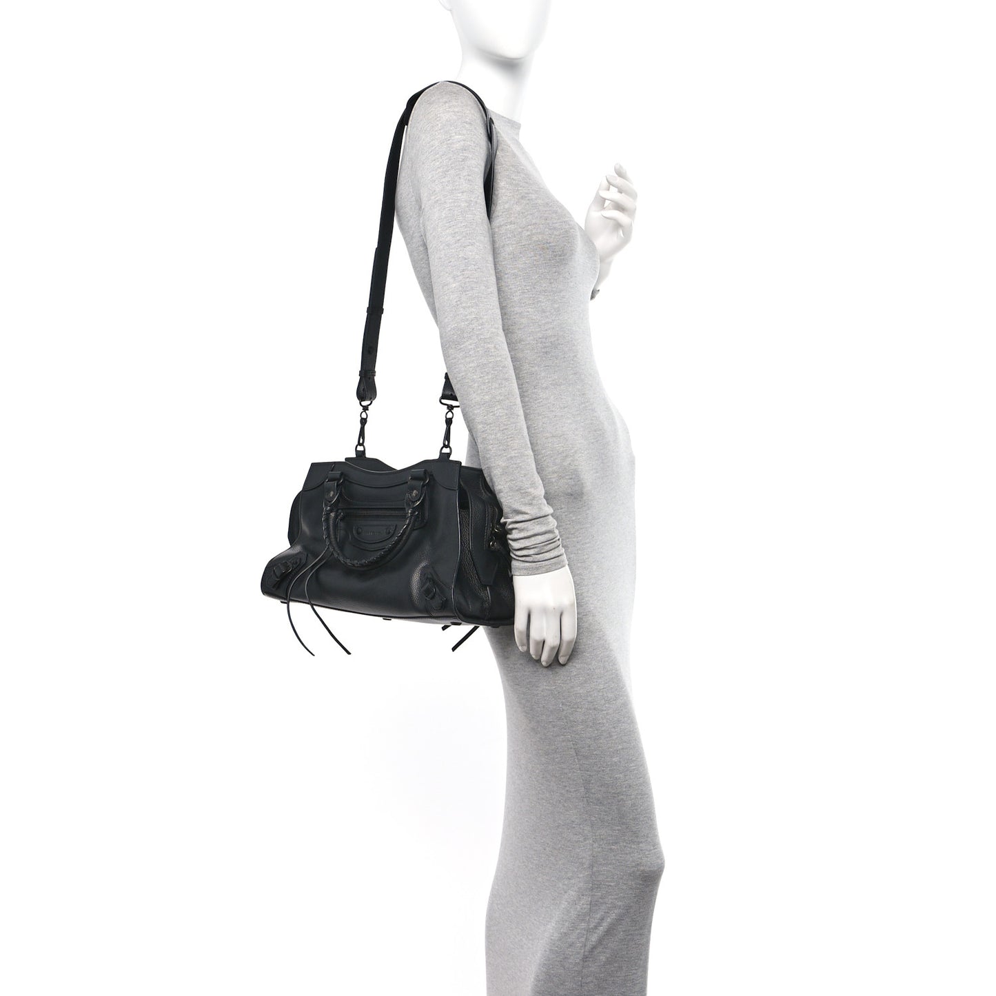 Grained Calfskin Neo Classic Black Hardware S City Black