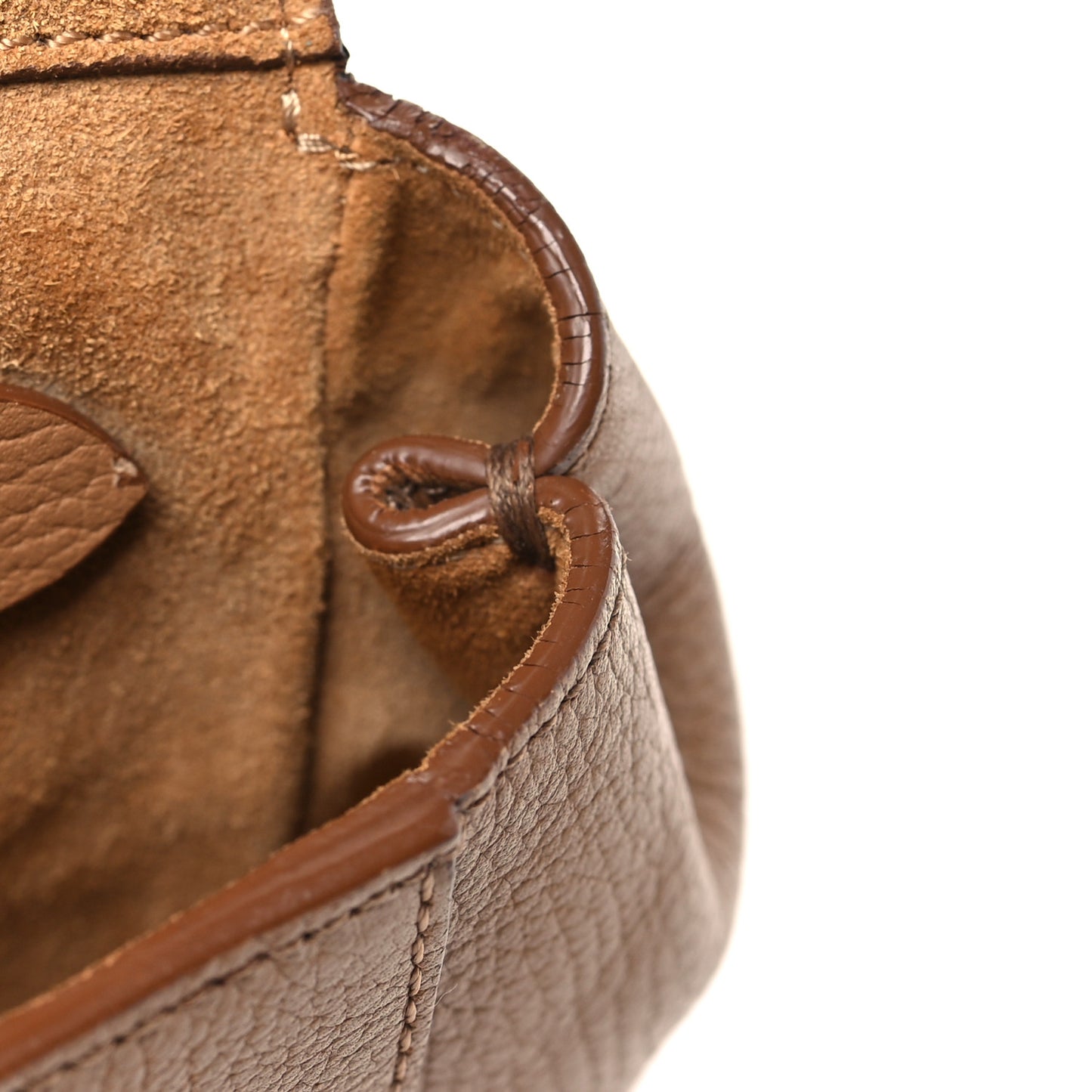Small Classic Grain Calfskin Medium Lily Flap Brown
