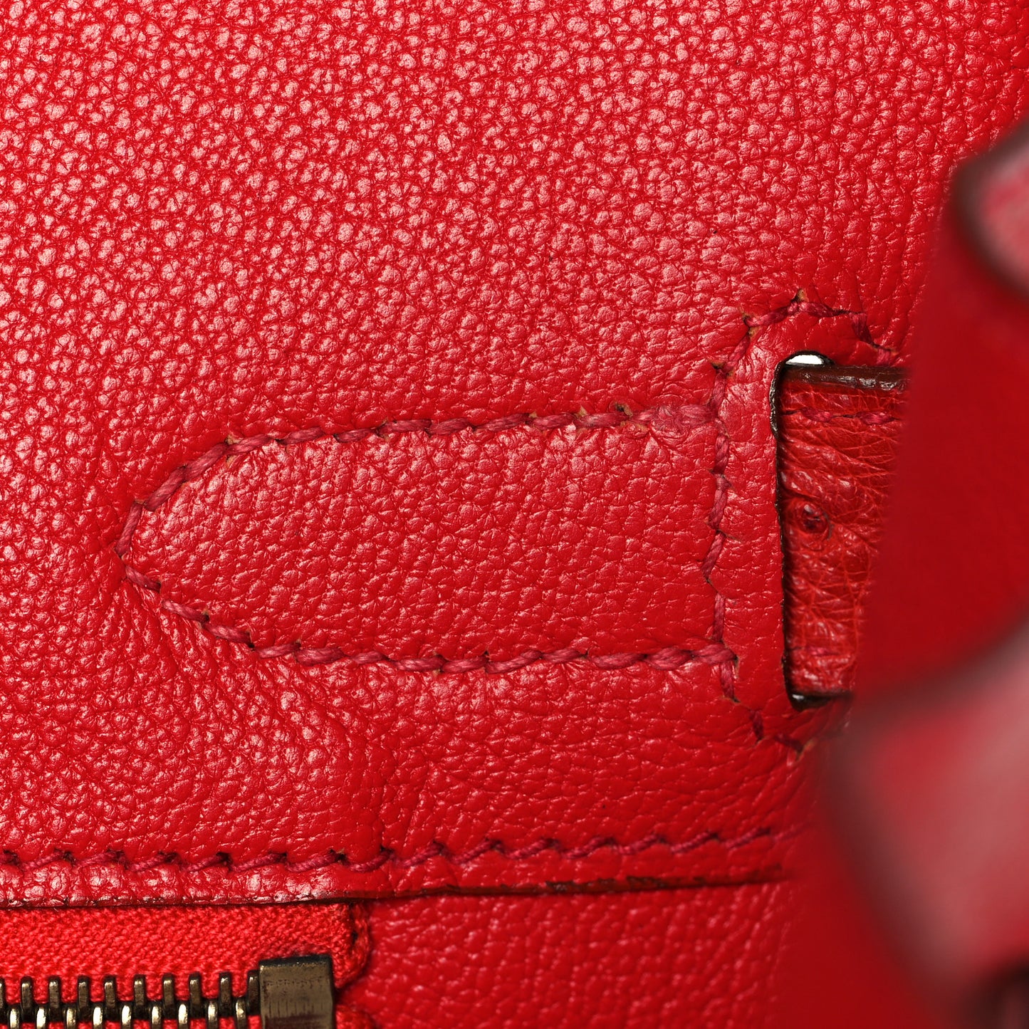 Ostrich Birkin 30 Rouge Vif