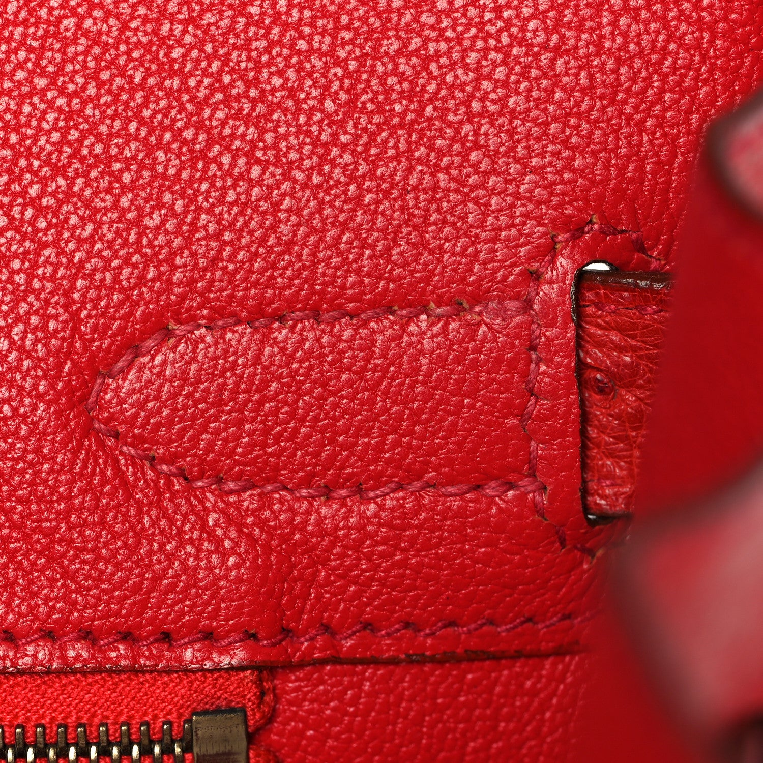 Hermes Ostrich Birkin 30 Rouge Vif 21 of 33
