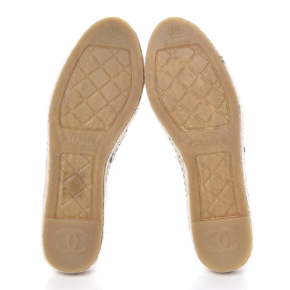 Chanel Laminated Goatskin CC Espadrilles 35 Silver 10 of 11