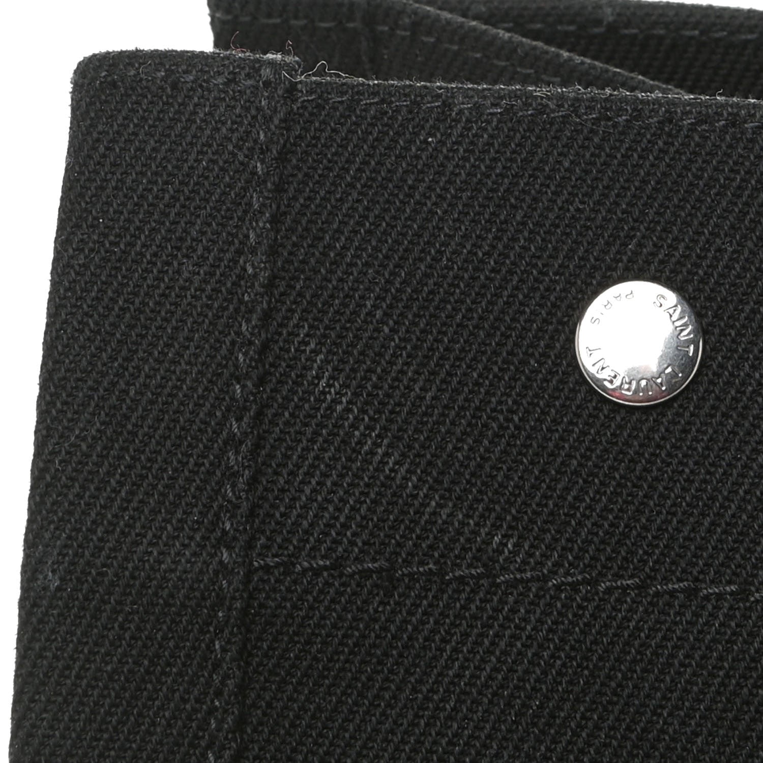Saint Laurent Linen Calfskin Rive Gauche Tote Black 15 of 17