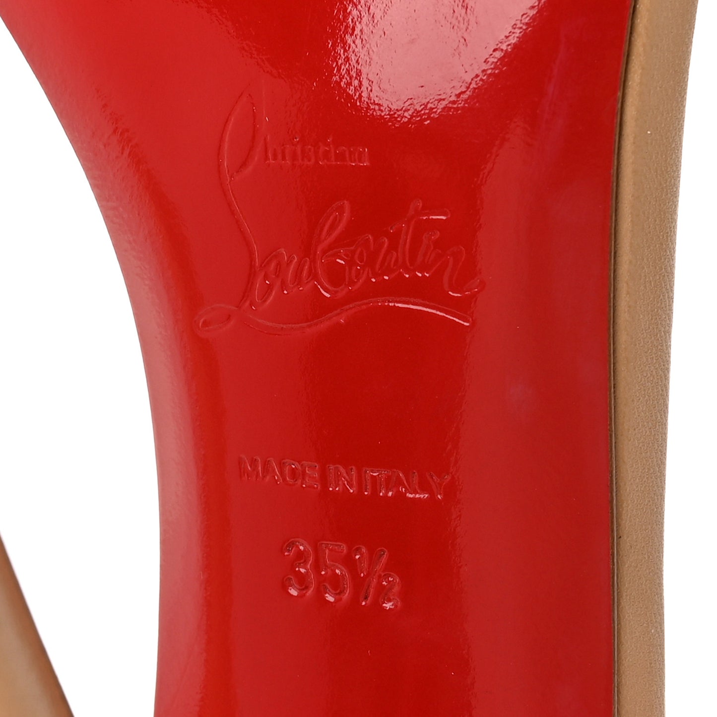 Shiny Nappa Blade Runana 100 Sandals 35.5 Nude