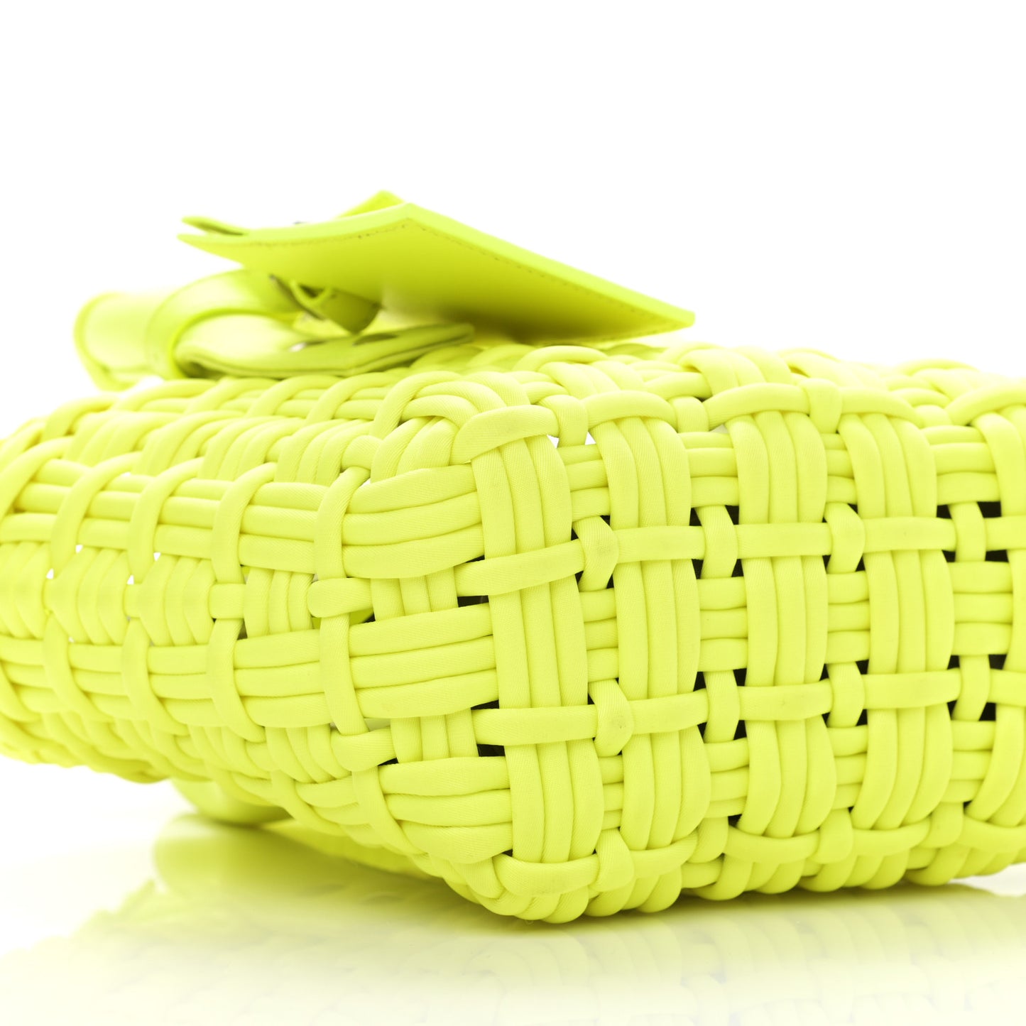Faux Calfskin XXS Bistro Basket Fluo Yellow