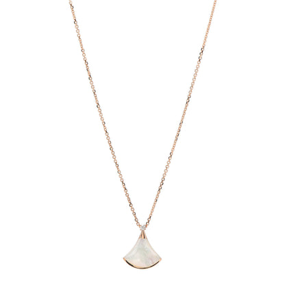 Bulgari 18K Rose Gold Diamond Mother of Pearl Small Divas' Dream Pendant Necklace 1 of 7