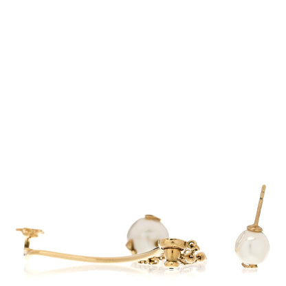 Christian Dior Pearl Perles De Desir Ear Cuff Gold White 3 of 4