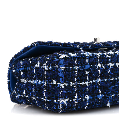 Chanel Tweed Quilted Mini Rectangular Flap Navy Blue Ecru 10 of 11