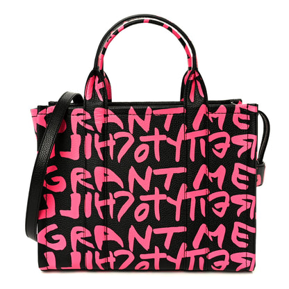 Marc Jacobs X STEPHEN SPROUSE Grained Calfskin Medium The Tote Bag Pink 1 of 12
