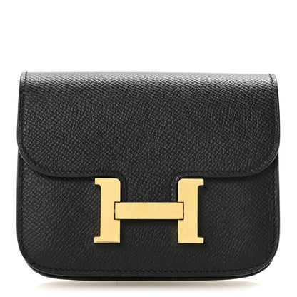 Hermes Epsom Constance Slim Wallet Black 1 of 8