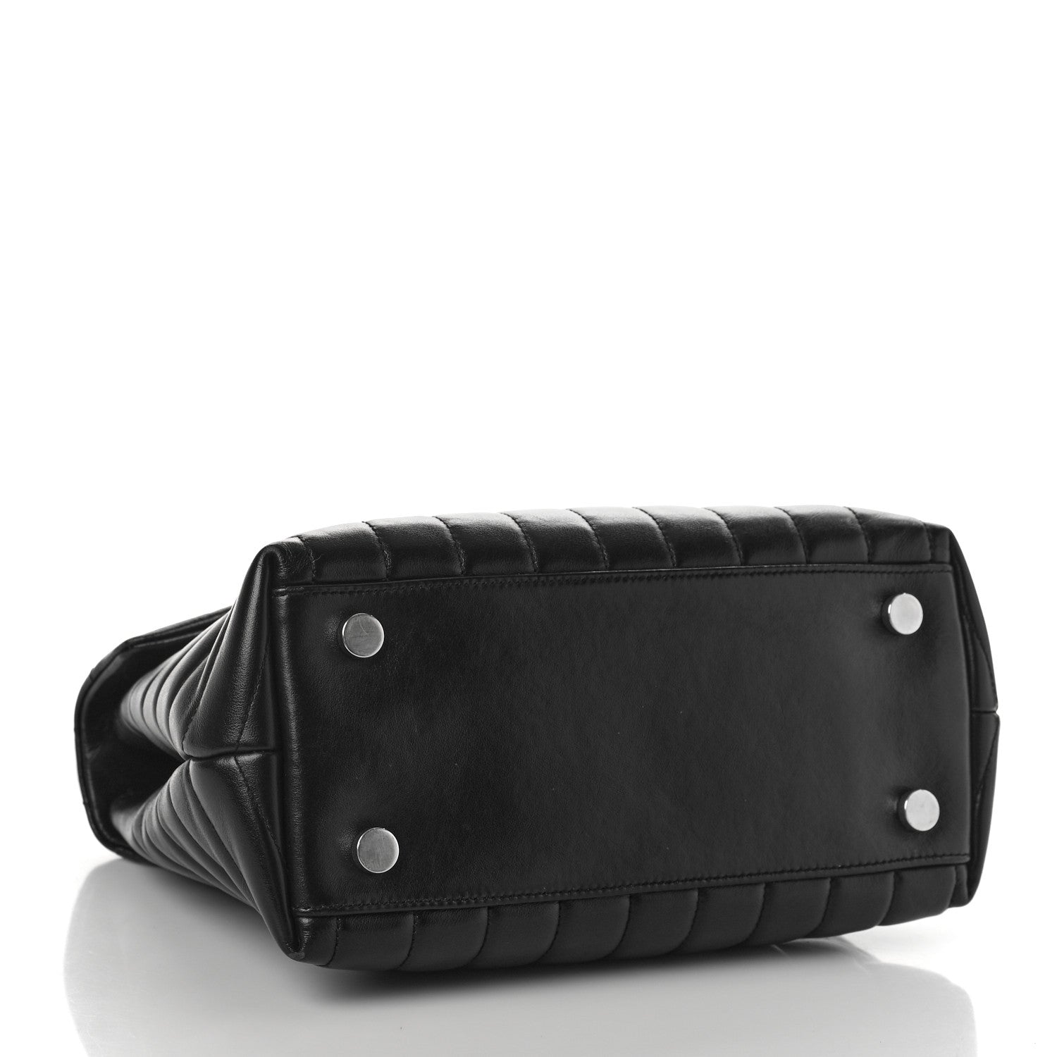 Saint Laurent Calfskin Y Quilted Monogram Medium Loulou Satchel Black 4 of 11