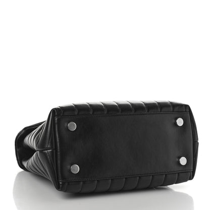 Saint Laurent Calfskin Y Quilted Monogram Medium Loulou Satchel Black 4 of 11