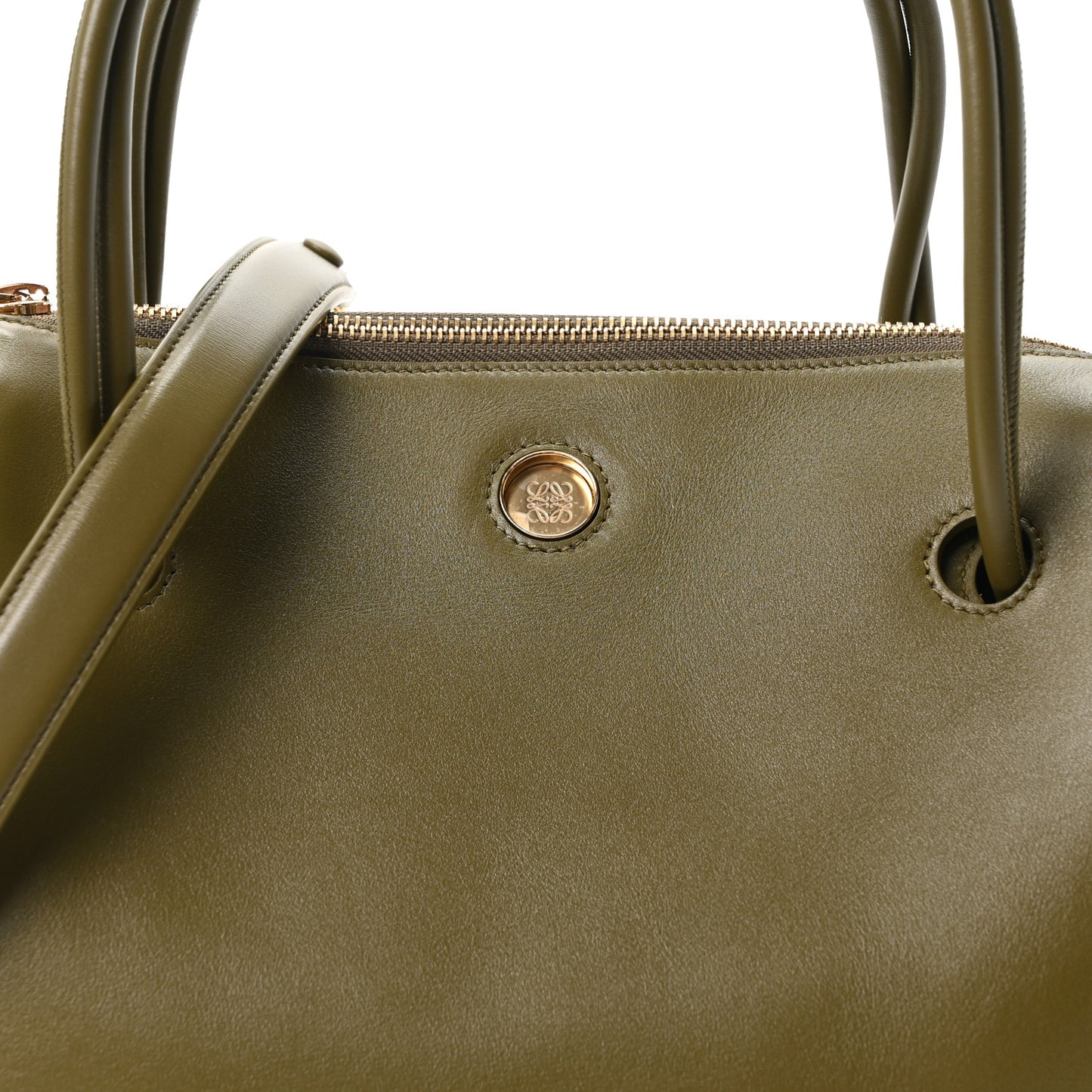 Supple Calfskin Medium Madrid Bag Olive