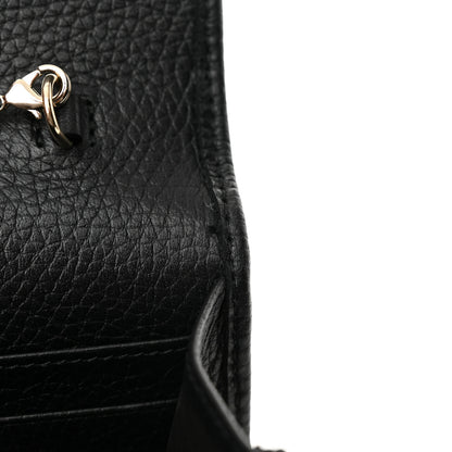 Gucci Pebbled Calfskin Soho Wallet On Chain Black 10 of 11