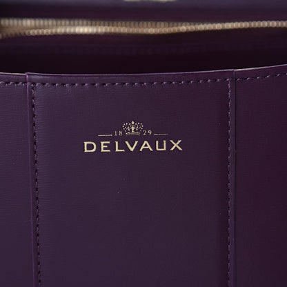 Delvaux Box Calfskin Vernis GM Brillant Biface Satchel Prune 7 of 9