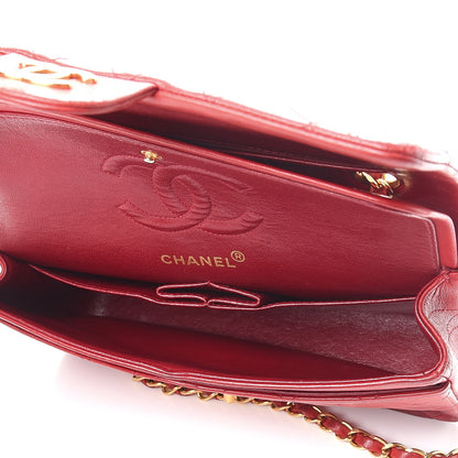 Chanel Lambskin Quilted Small Double Flap Red 6 of 17