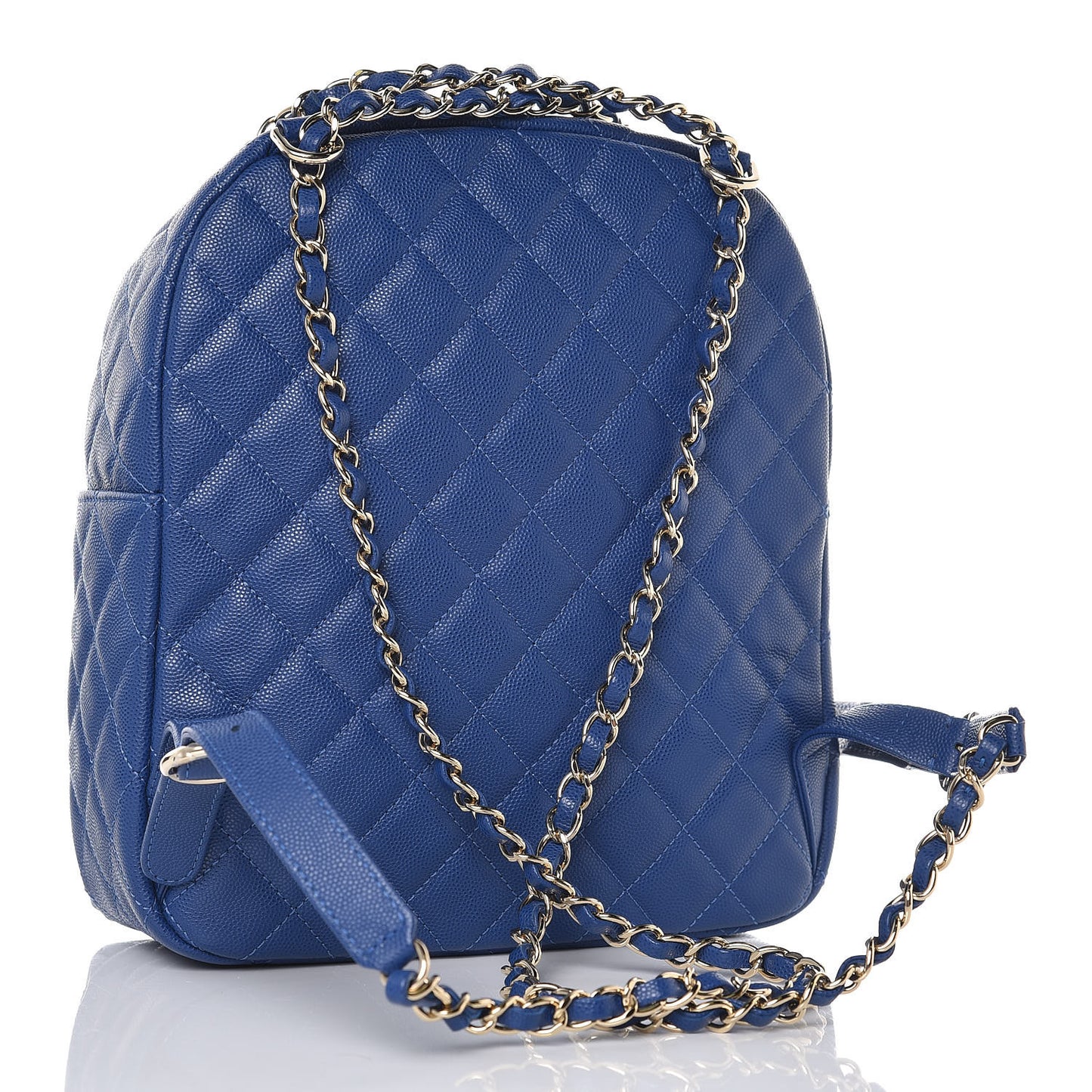 Caviar Quilted Large CC Day Backpack Blue