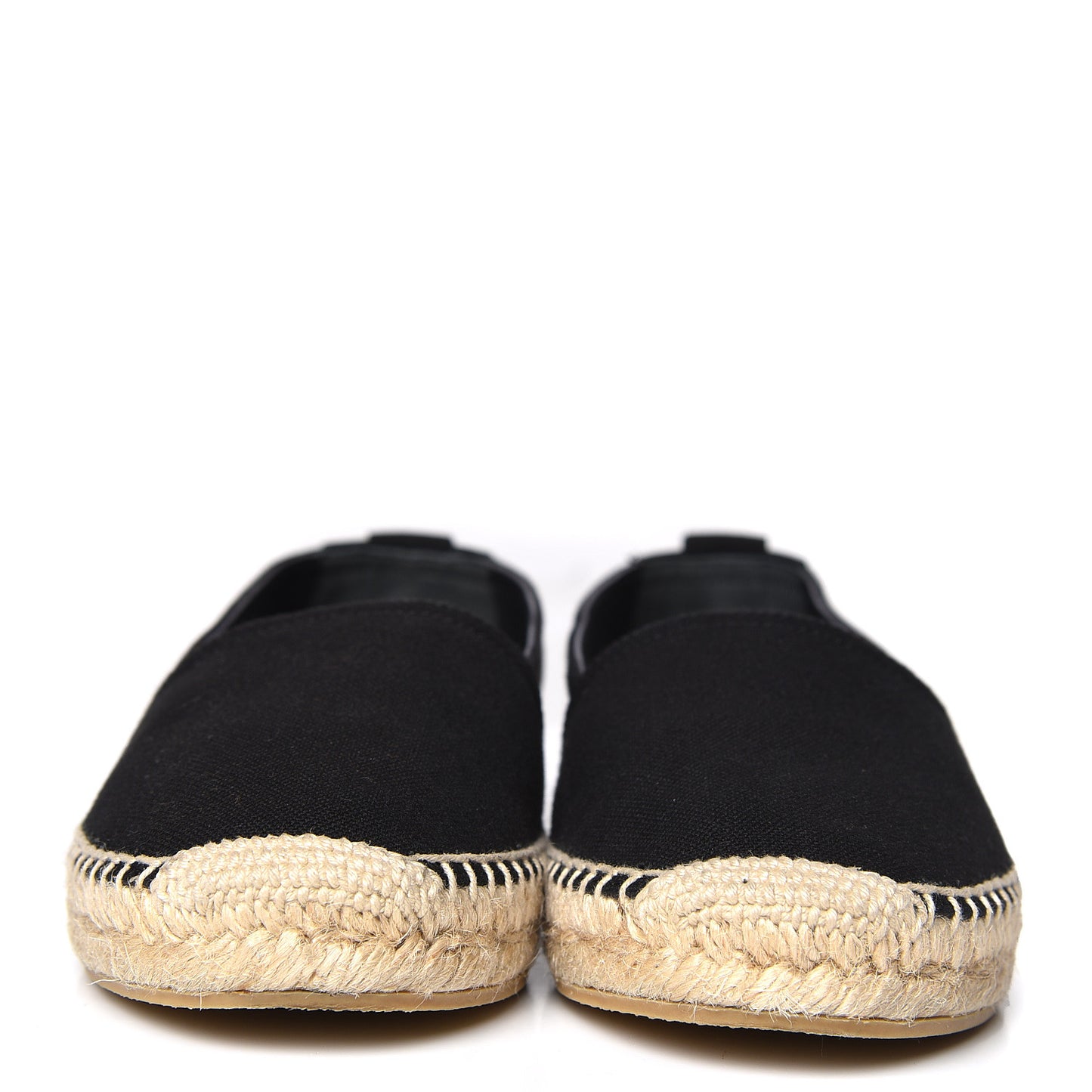 Canvas Nappa Elba Light Logo Embroidered Espadrilles 35.5 Black